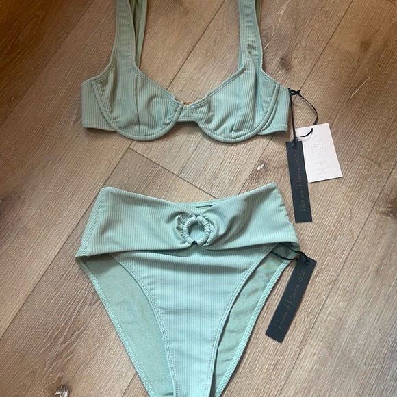 Mint Green Ribbed Bikini Set - Picture 3 of 3